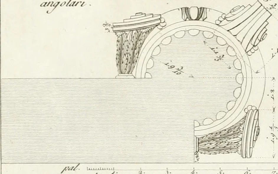 An illustration from Monumenti di fabbriche antiche estratti dai disegni dei piu celebri autori, 1796, leaf 142