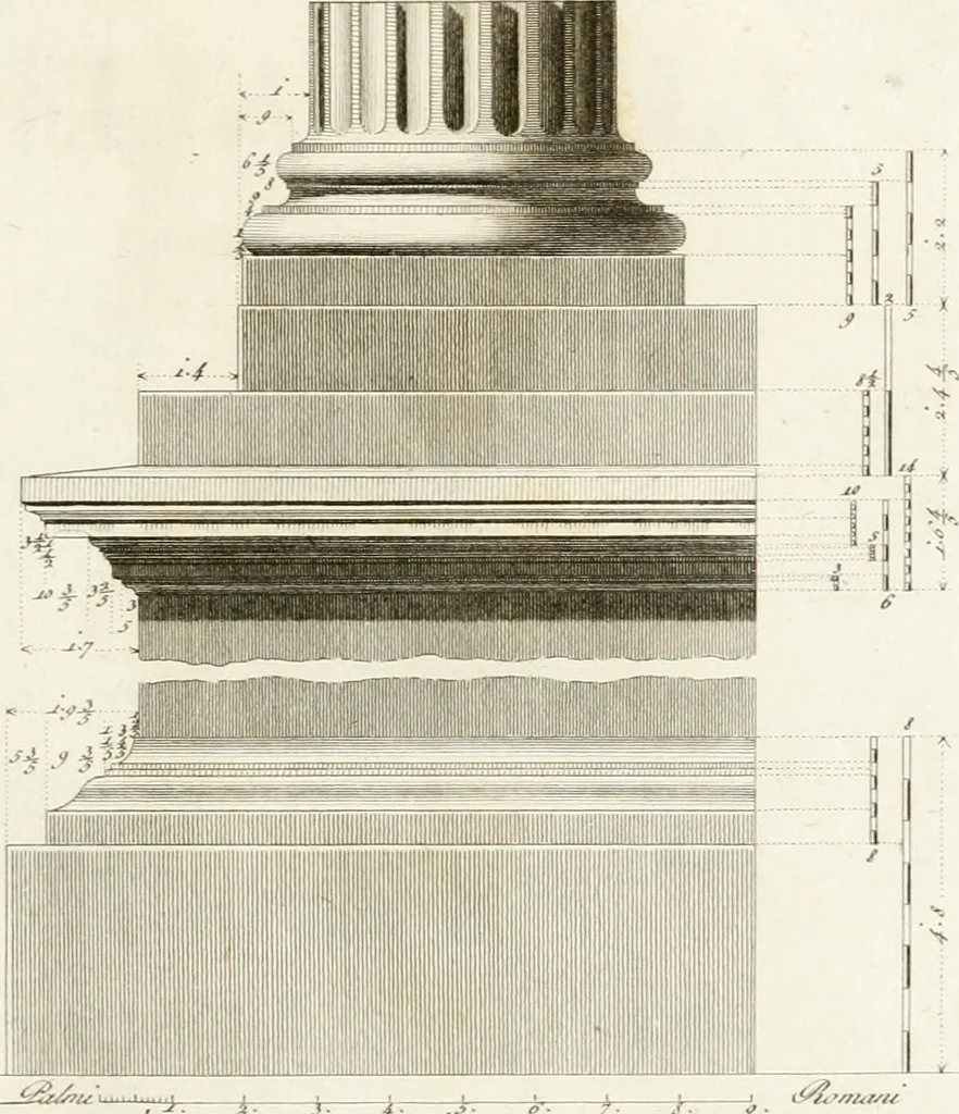 An illustration from Monumenti di fabbriche antiche estratti dai disegni dei piu celebri autori, 1796, leaf 144