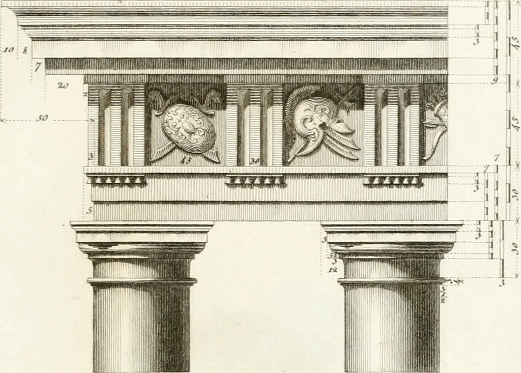 An illustration from Monumenti di fabbriche antiche estratti dai disegni dei piu celebri autori, 1796, leaf 174