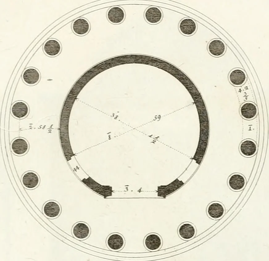 An illustration from Monumenti di fabbriche antiche estratti dai disegni dei piu celebri autori, 1796, leaf 180