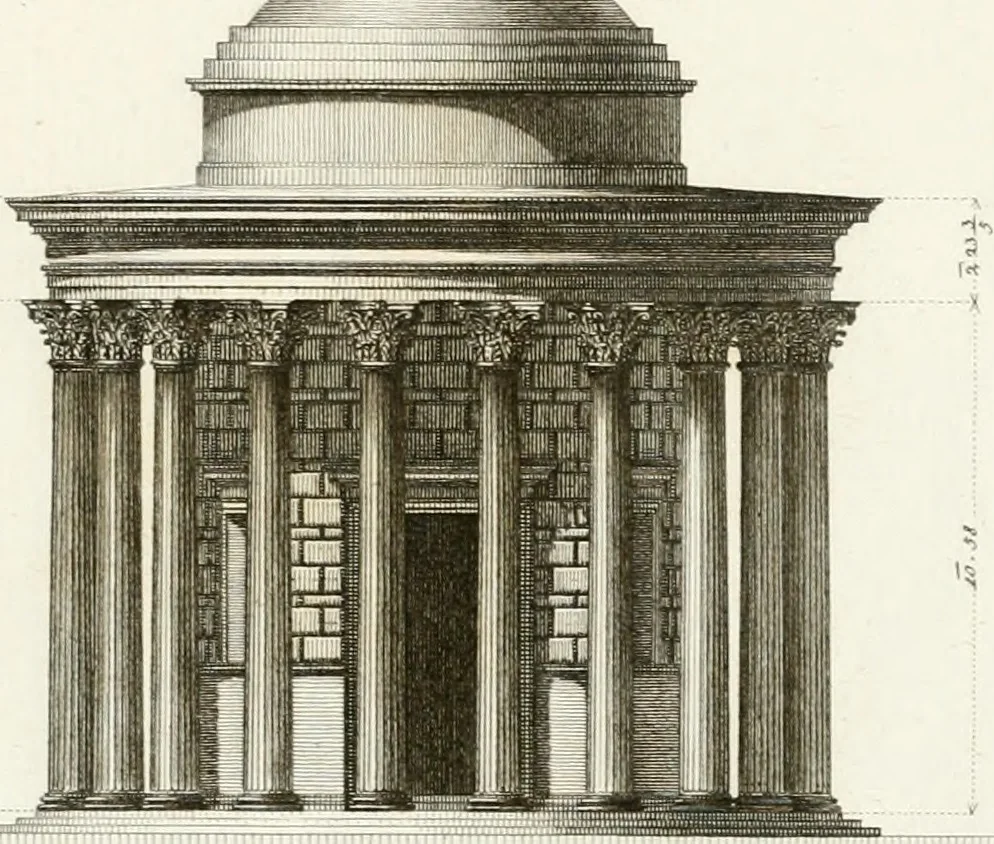 An illustration from Monumenti di fabbriche antiche estratti dai disegni dei piu celebri autori, 1796, leaf 182