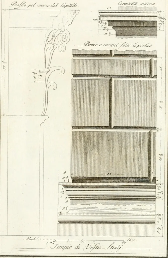 An illustration from Monumenti di fabbriche antiche estratti dai disegni dei piu celebri autori, 1796, leaf 190