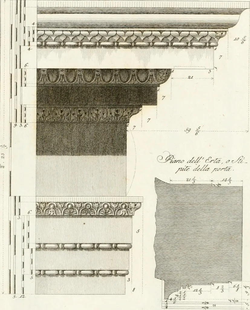 An illustration from Monumenti di fabbriche antiche estratti dai disegni dei piu celebri autori, 1796, leaf 192