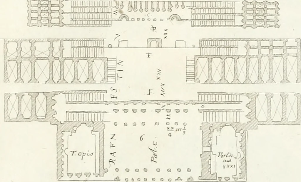 An illustration from Monumenti di fabbriche antiche estratti dai disegni dei piu celebri autori, 1796, leaf 196
