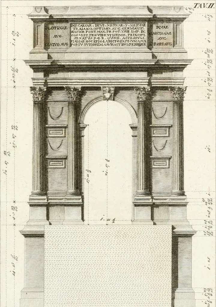An illustration from Monumenti di fabbriche antiche estratti dai disegni dei piu celebri autori, 1796, leaf 28