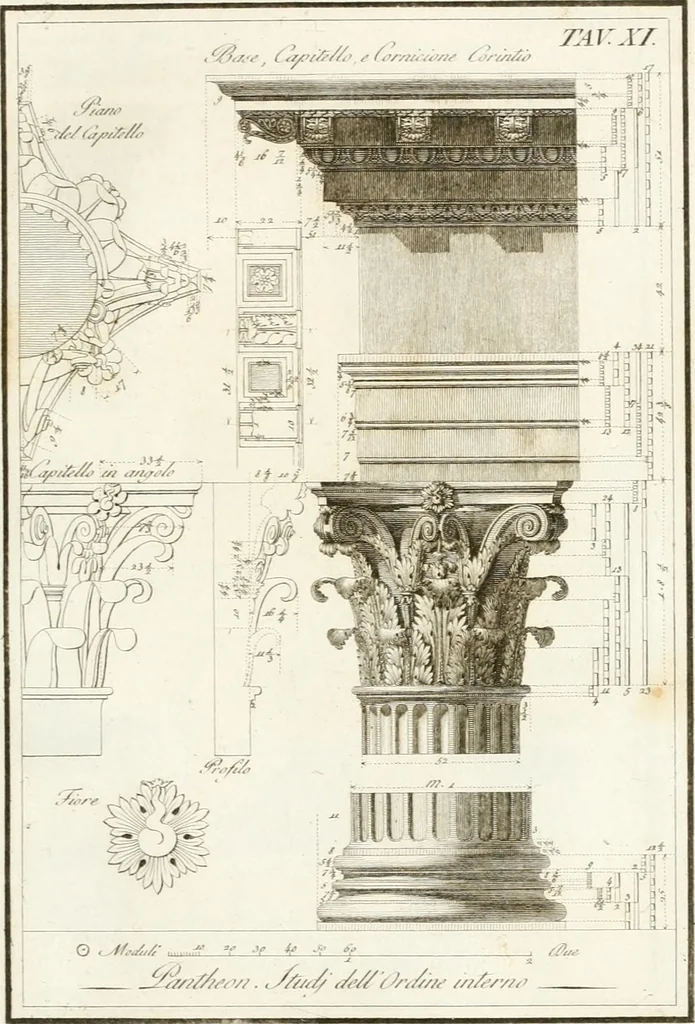 An illustration from Monumenti di fabbriche antiche estratti dai disegni dei piu celebri autori, 1796, leaf 76