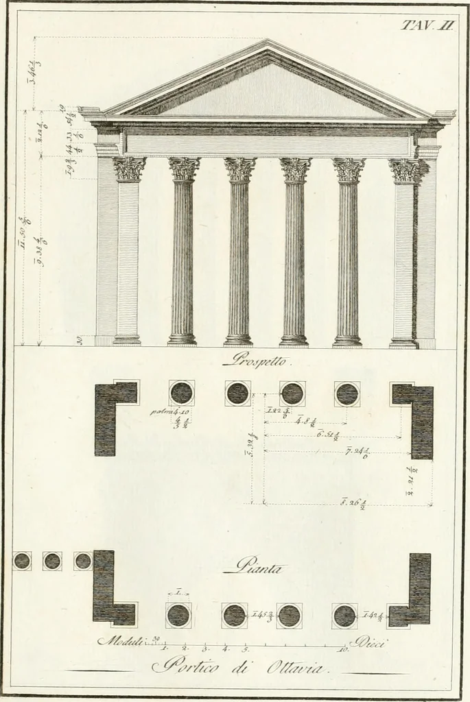 An illustration from Monumenti di fabbriche antiche estratti dai disegni dei piu celebri autori, 1796, leaf 12