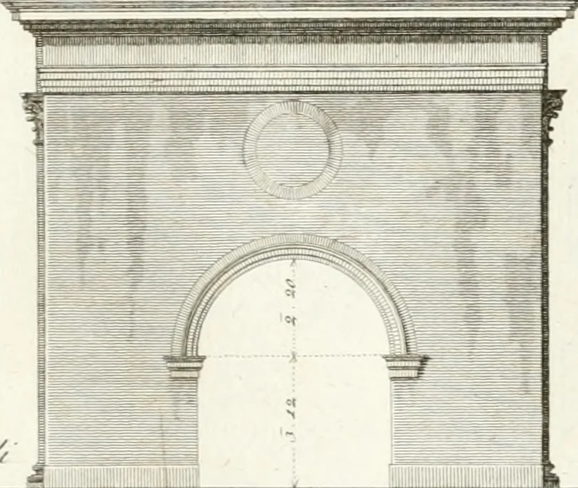 An illustration from Monumenti di fabbriche antiche estratti dai disegni dei piu celebri autori, 1796, leaf 14