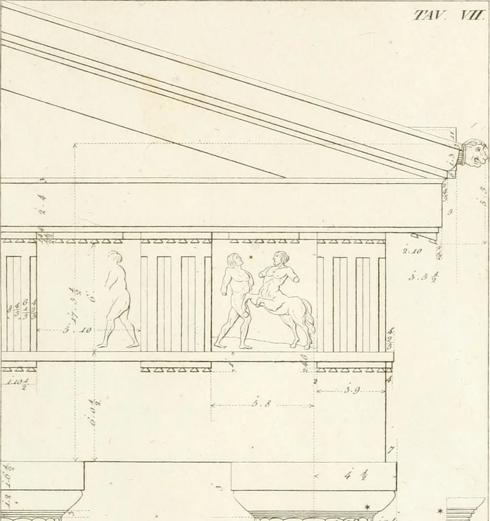 An illustration from Monumenti di fabbriche antiche estratti dai disegni dei piu celebri autori, 1796, leaf 140