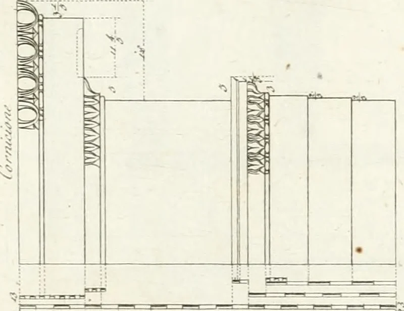 An illustration from Monumenti di fabbriche antiche estratti dai disegni dei piu celebri autori, 1796, leaf 156