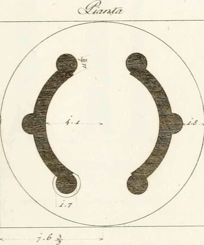An illustration from Monumenti di fabbriche antiche estratti dai disegni dei piu celebri autori, 1796, leaf 168
