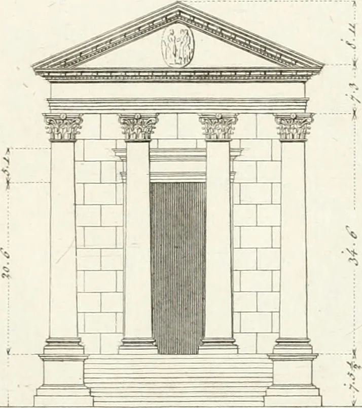 An illustration from Monumenti di fabbriche antiche estratti dai disegni dei piu celebri autori, 1796, leaf 182