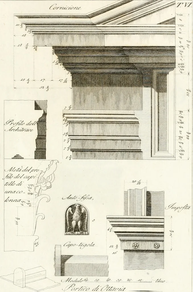 An illustration from Monumenti di fabbriche antiche estratti dai disegni dei piu celebri autori, 1796, leaf 20