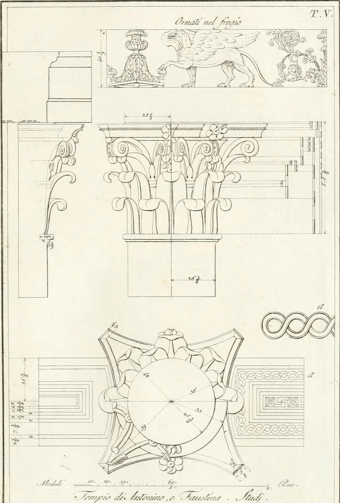 An illustration from Monumenti di fabbriche antiche estratti dai disegni dei piu celebri autori, 1796, leaf 52