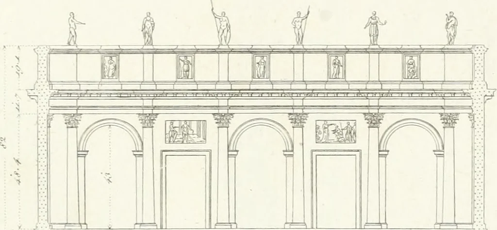 An illustration from Monumenti di fabbriche antiche estratti dai disegni dei piu celebri autori, 1796, leaf 142