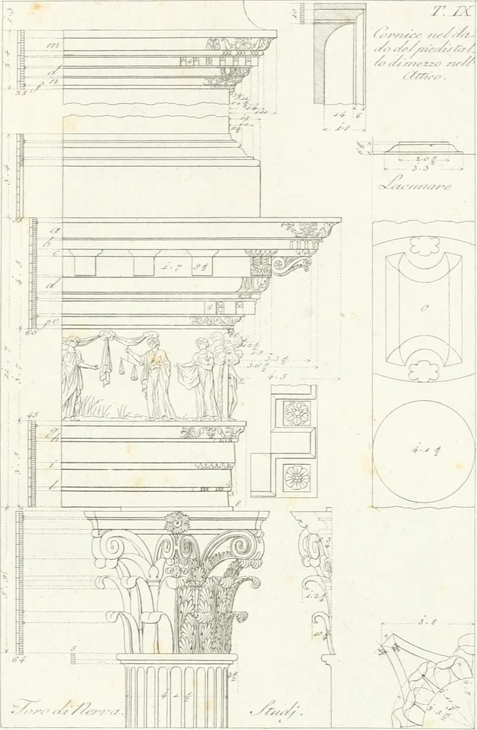 An illustration from Monumenti di fabbriche antiche estratti dai disegni dei piu celebri autori, 1796, leaf 152