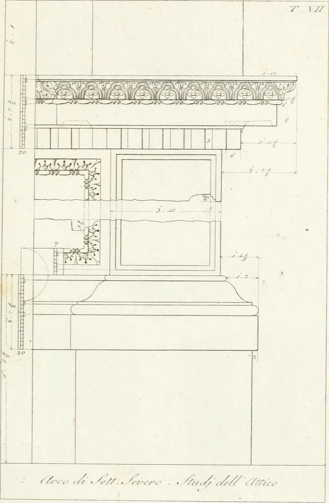 An illustration from Monumenti di fabbriche antiche estratti dai disegni dei piu celebri autori, 1796, leaf 176
