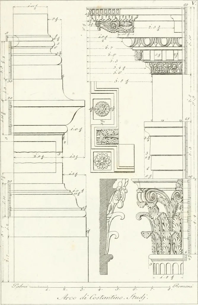 An illustration from Monumenti di fabbriche antiche estratti dai disegni dei piu celebri autori, 1796, leaf 196