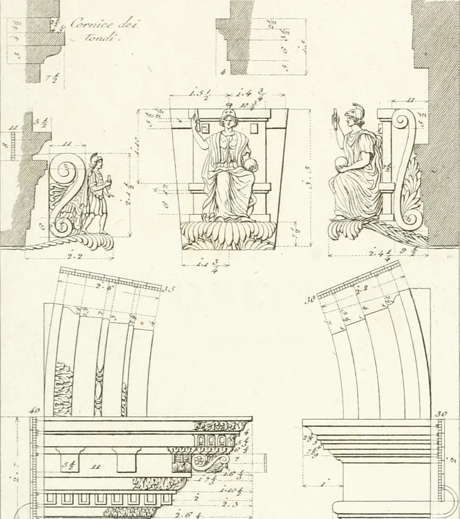 An illustration from Monumenti di fabbriche antiche estratti dai disegni dei piu celebri autori, 1796, leaf 202