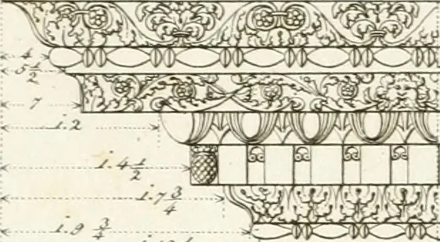 An illustration from Monumenti di fabbriche antiche estratti dai disegni dei piu celebri autori, 1796, leaf 214