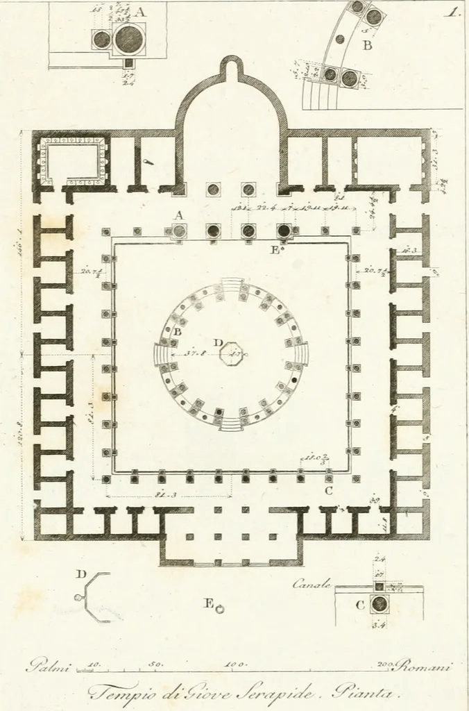 An illustration from Monumenti di fabbriche antiche estratti dai disegni dei piu celebri autori, 1796, leaf 234