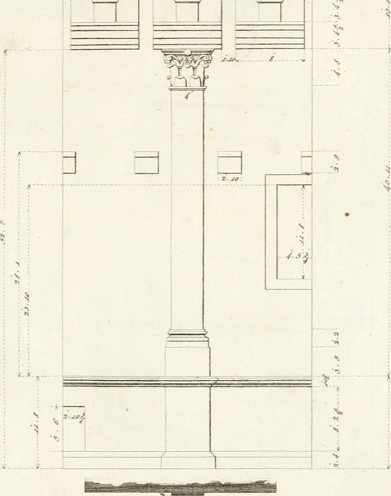 An illustration from Monumenti di fabbriche antiche estratti dai disegni dei piu celebri autori, 1796, leaf 36