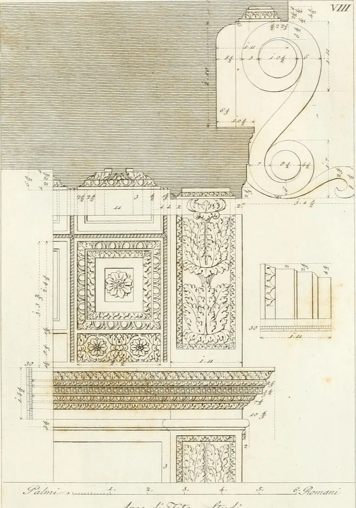 An illustration from Monumenti di fabbriche antiche estratti dai disegni dei piu celebri autori, 1796, leaf 60