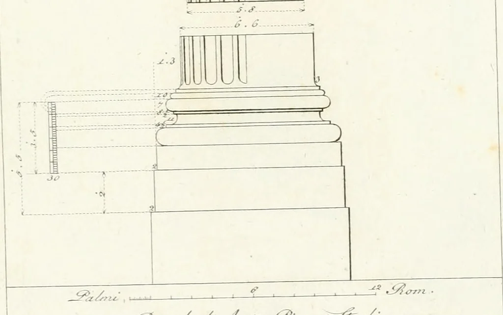 An illustration from Monumenti di fabbriche antiche estratti dai disegni dei piu celebri autori, 1796, leaf 80