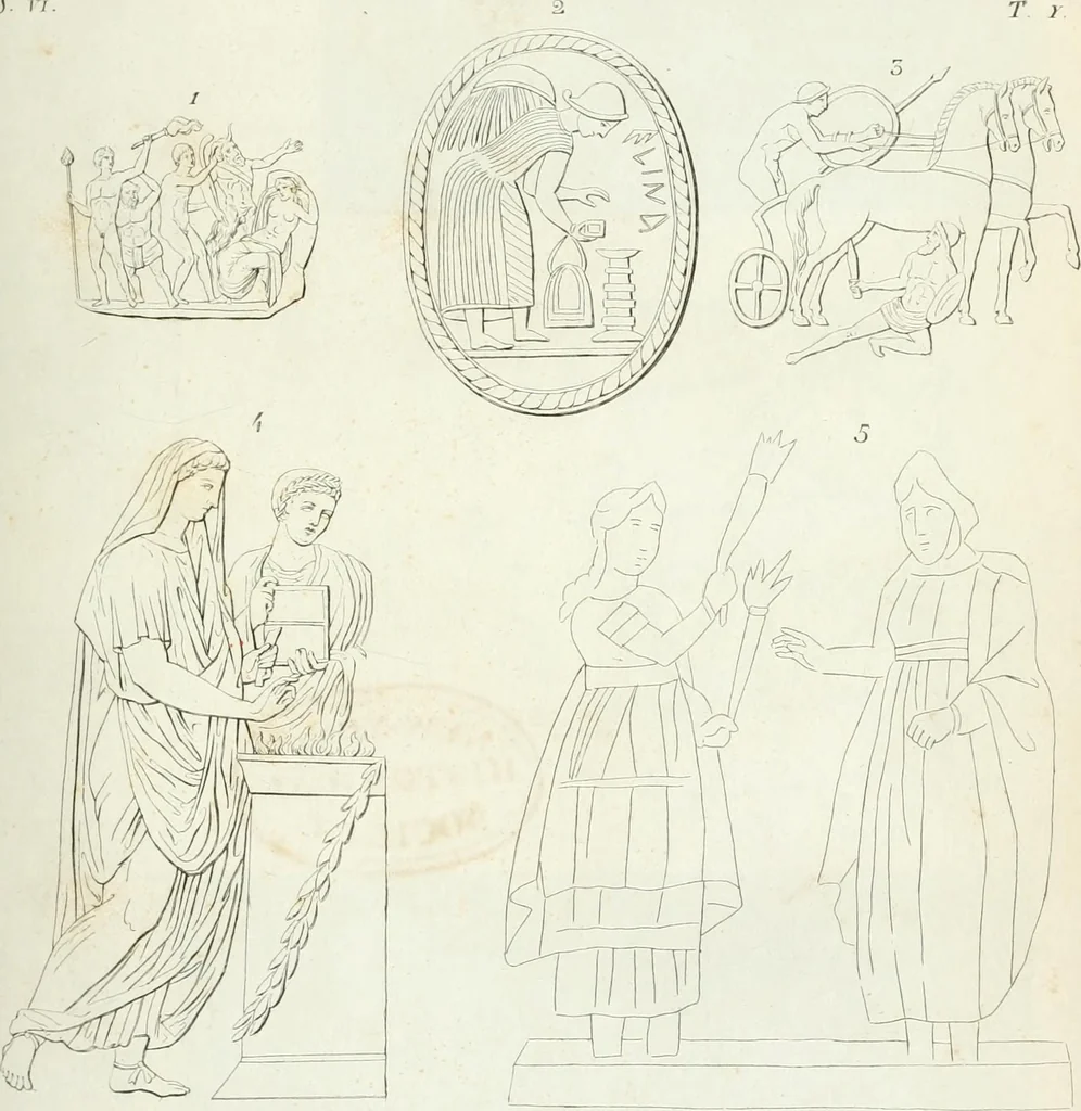 An illustration from Monumenti etruschi o di etrusco nome, 1821, leaf 120