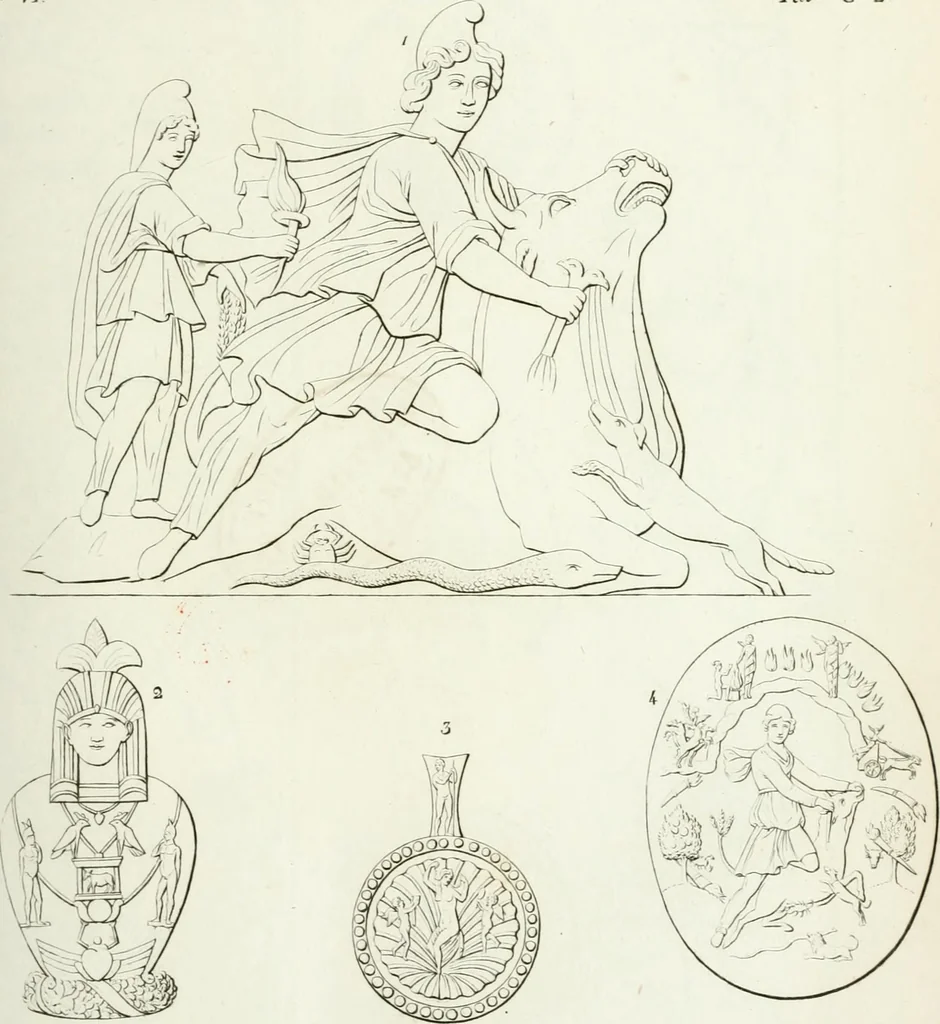 An illustration from Monumenti etruschi o di etrusco nome, 1821, leaf 128