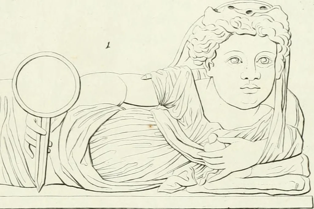 An illustration from Monumenti etruschi o di etrusco nome, 1821, leaf 138