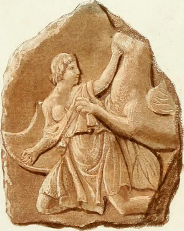 An illustration from Monumenti etruschi o di etrusco nome, 1821, leaf 154