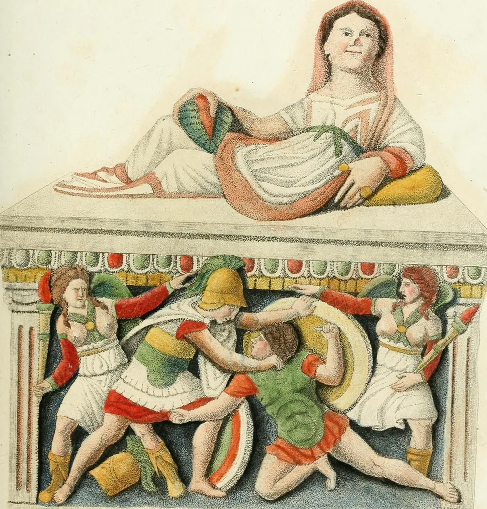 An illustration from Monumenti etruschi o di etrusco nome, 1821, leaf 164
