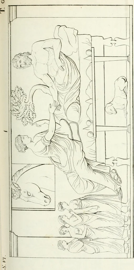 An illustration from Monumenti etruschi o di etrusco nome, 1821, leaf 184
