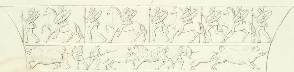 An illustration from Monumenti etruschi o di etrusco nome, 1821, leaf 282