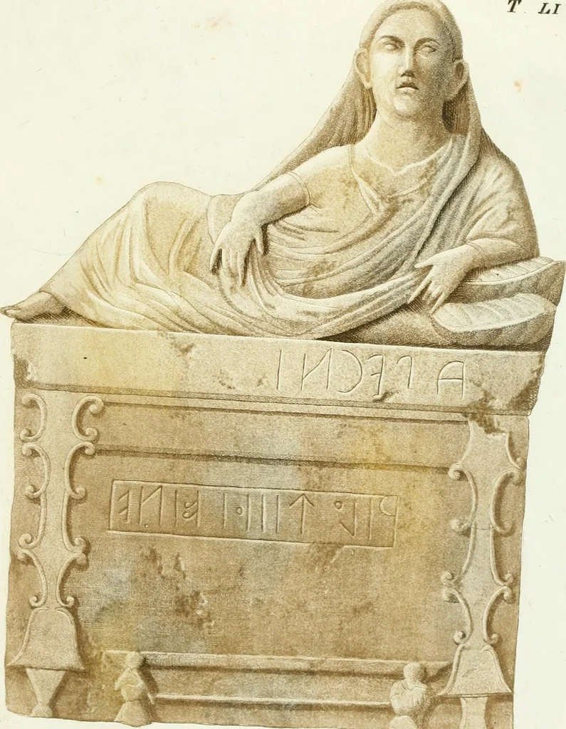 An illustration from Monumenti etruschi o di etrusco nome, 1821, leaf 350