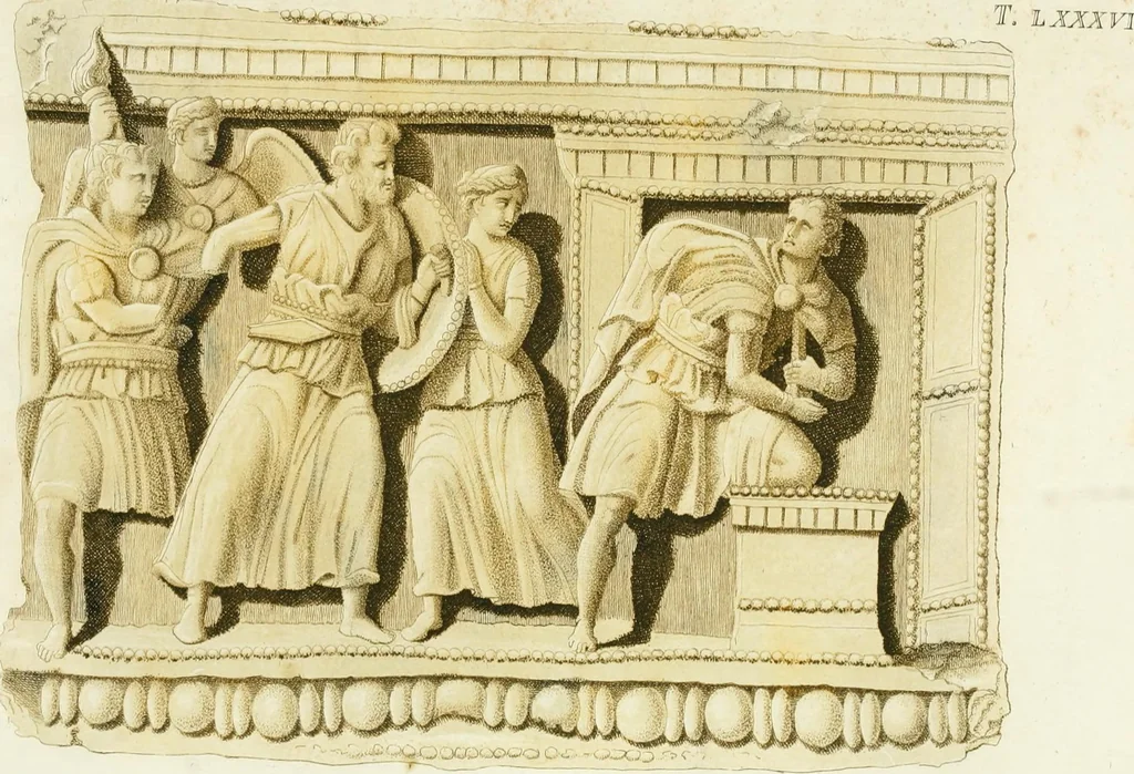 An illustration from Monumenti etruschi o di etrusco nome, 1821, leaf 420