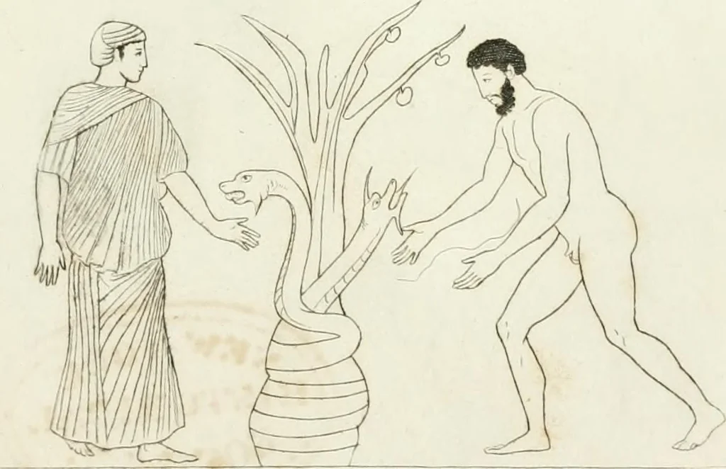 An illustration from Monumenti etruschi o di etrusco nome, 1821, leaf 564