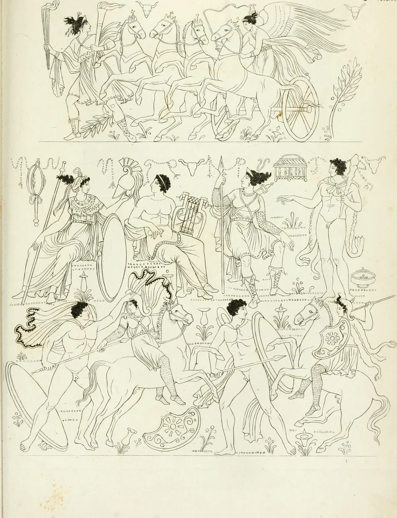 An illustration from Monumenti etruschi o di etrusco nome, 1821, leaf 608