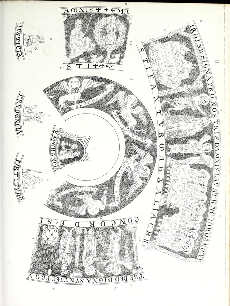 An illustration from Monuments du moyen-âge et de la Renaissance, dans l'ancienne Pologne depuis les temps les plus reculés jusqu'à la fin du XVII. siècle, 1855, leaf 75