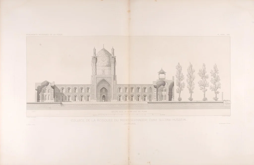 An illustration from Monuments modernes de la Perse, 1867, leaf 117