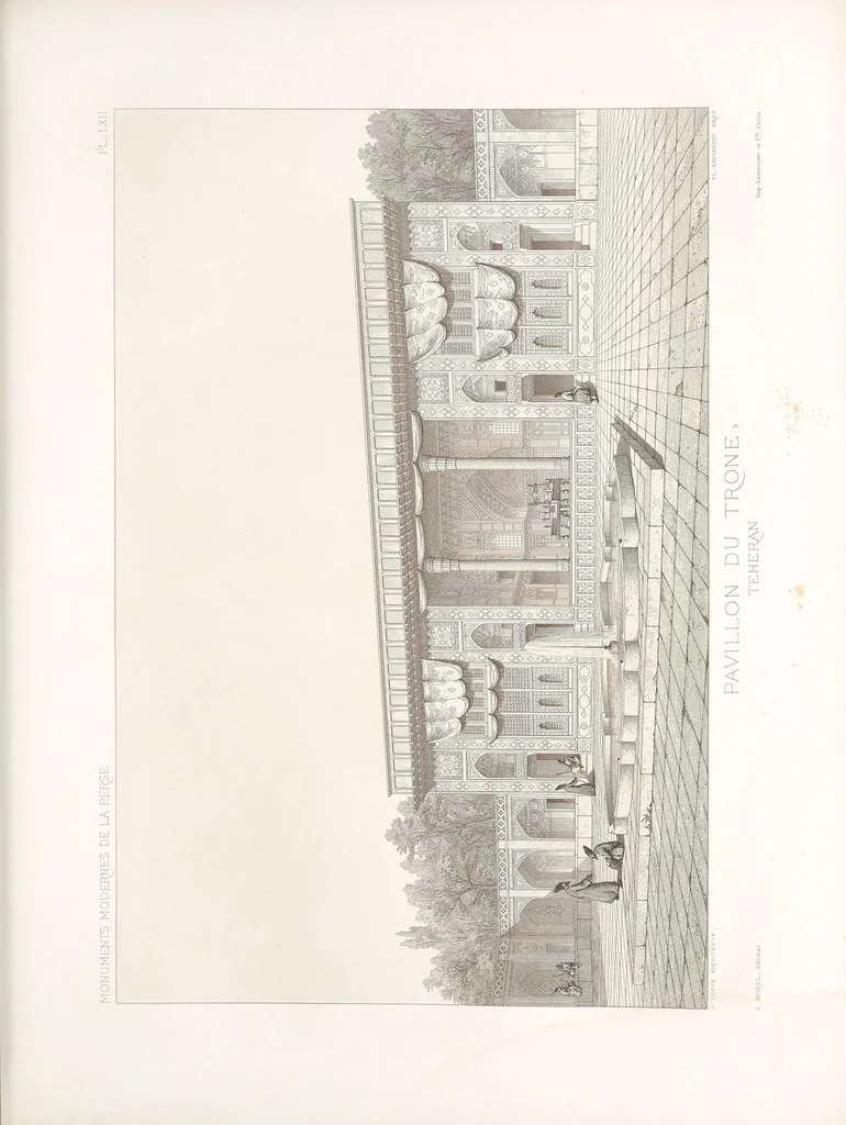 An illustration from Monuments modernes de la Perse, 1867, leaf 179