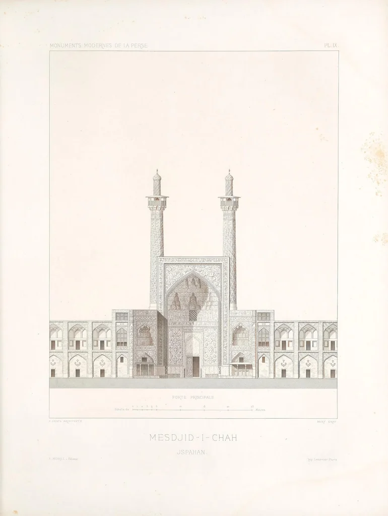An illustration from Monuments modernes de la Perse, 1867, leaf 87