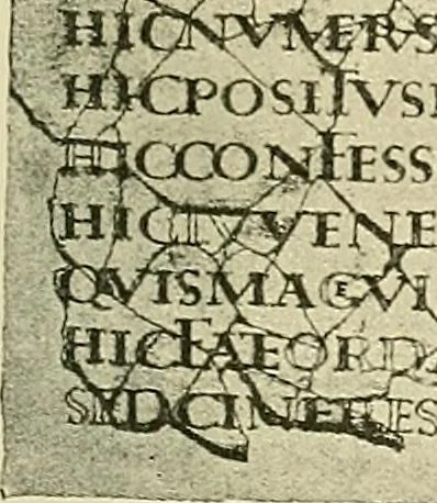 An illustration from Monuments of the early church, 1901, leaf 104
