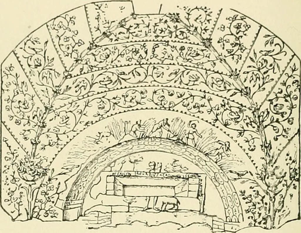 An illustration from Monuments of the early church, 1901, leaf 105