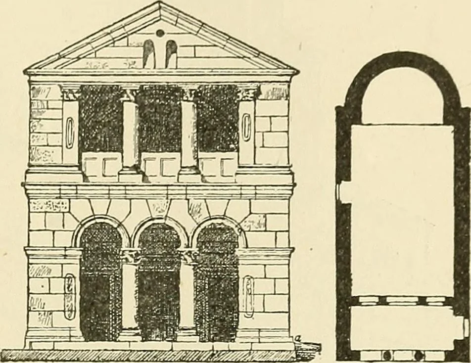 An illustration from Monuments of the early church, 1901, leaf 140