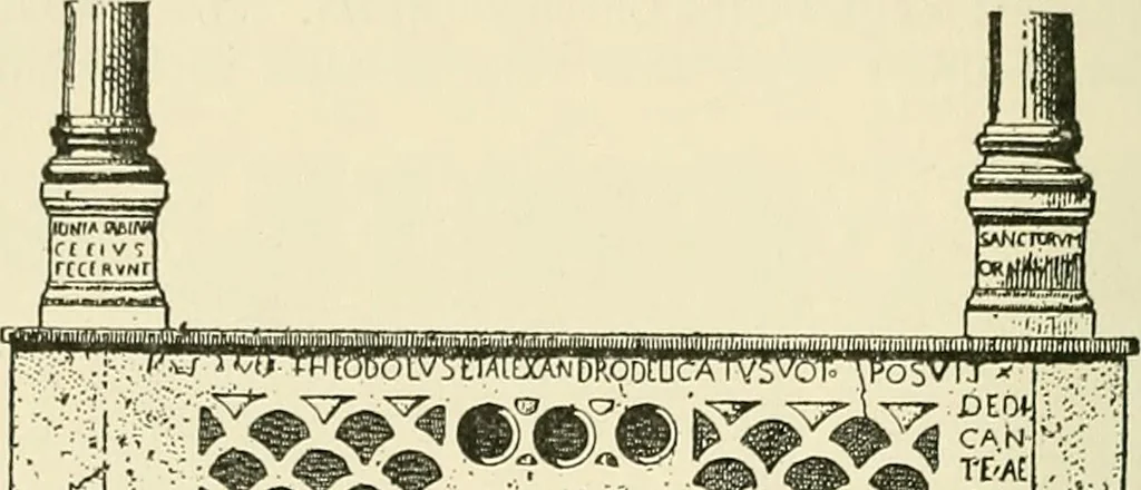 An illustration from Monuments of the early church, 1901, leaf 191