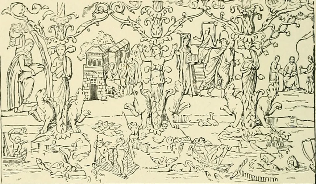An illustration from Monuments of the early church, 1901, leaf 329