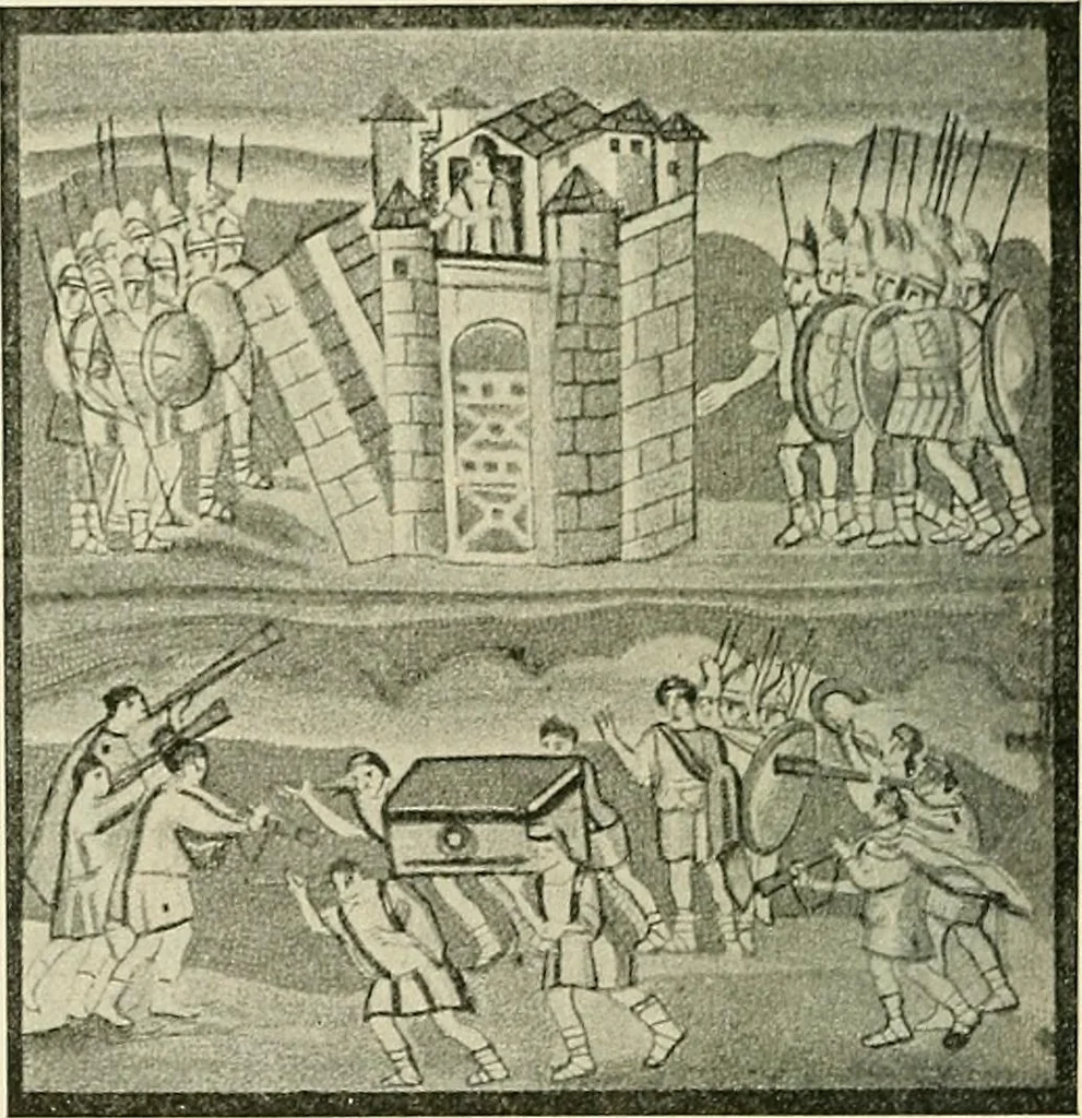 An illustration from Monuments of the early church, 1901, leaf 351