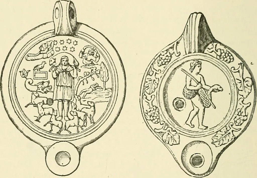 An illustration from Monuments of the early church, 1901, leaf 377